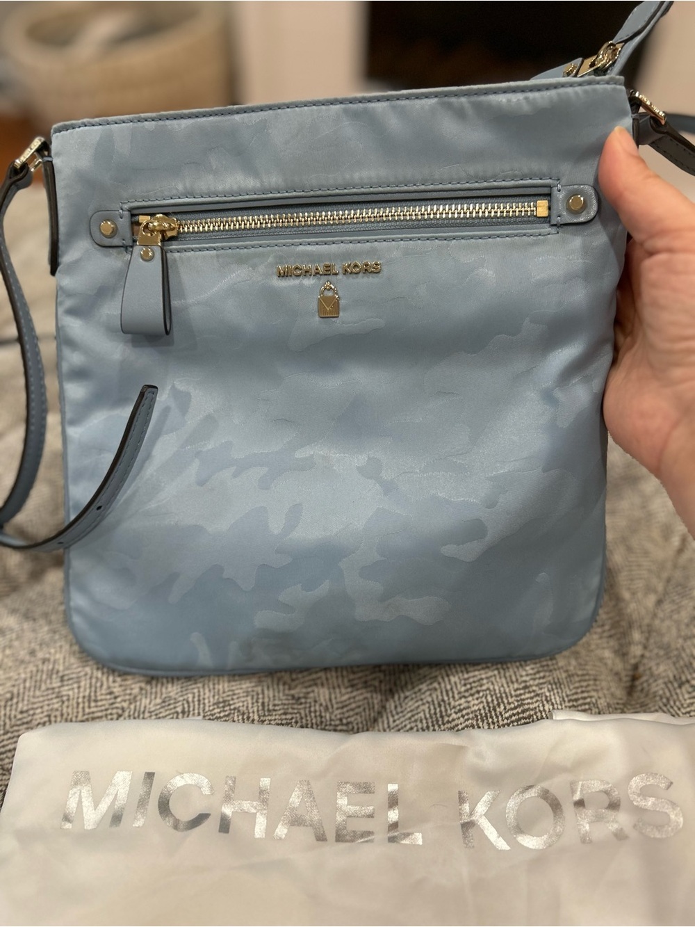 Michael Kors blue crossbody bag